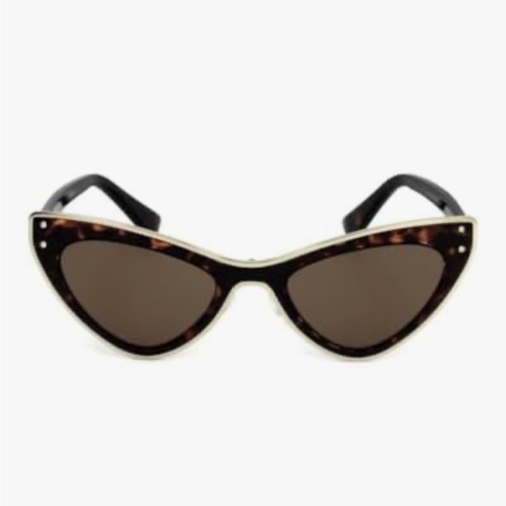 Moschino Tortoiseshell and Brown Cat Eye Sunglasses